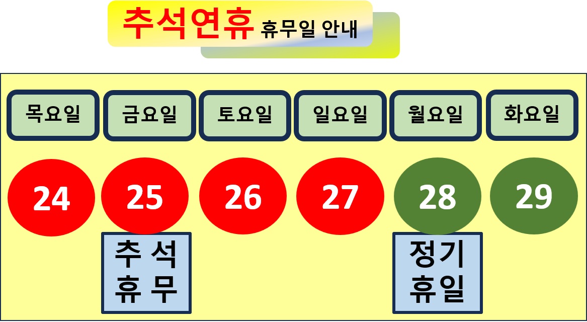 2026년 추석연휴 시설 운영 안내 [첨부 이미지1]